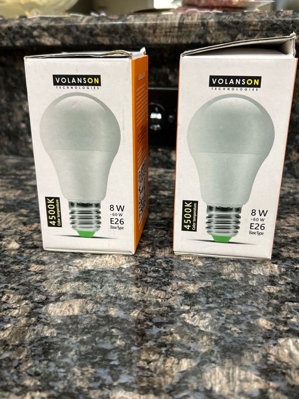 Set of 2 8W LED Bulb (E26 Base) 4500K - White Motion Sensor Light Bulb Radar